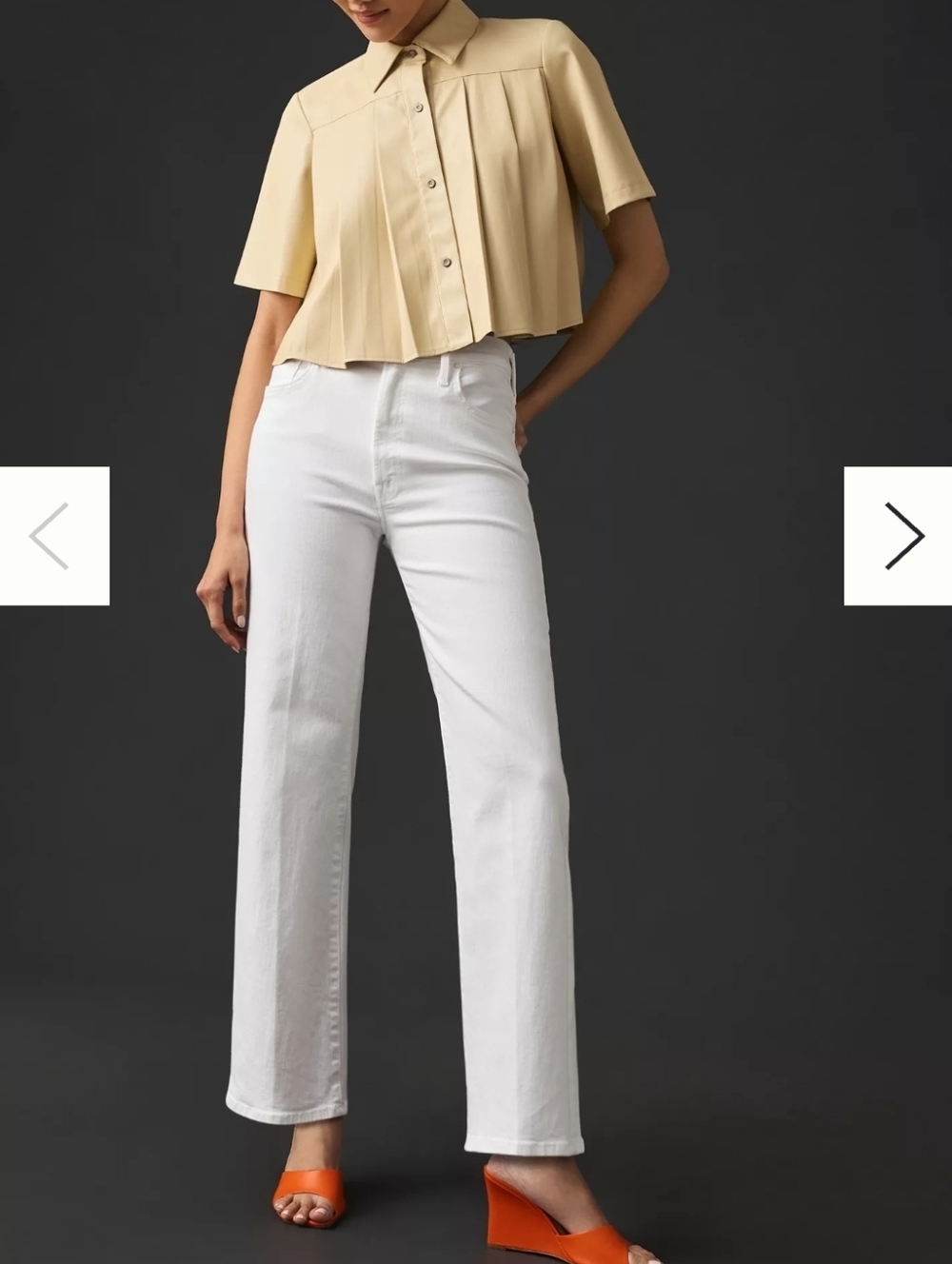 MOTHER The Rambler Zip Ankle jeans in white Sz 34